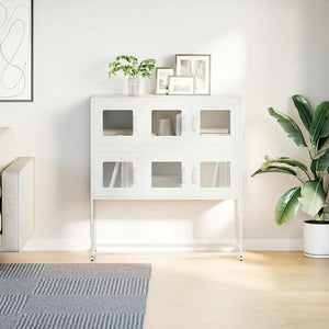 Weißes Sideboard 100,5 cm aus Stahl