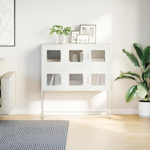 Weißes Sideboard 100,5 cm aus Stahl