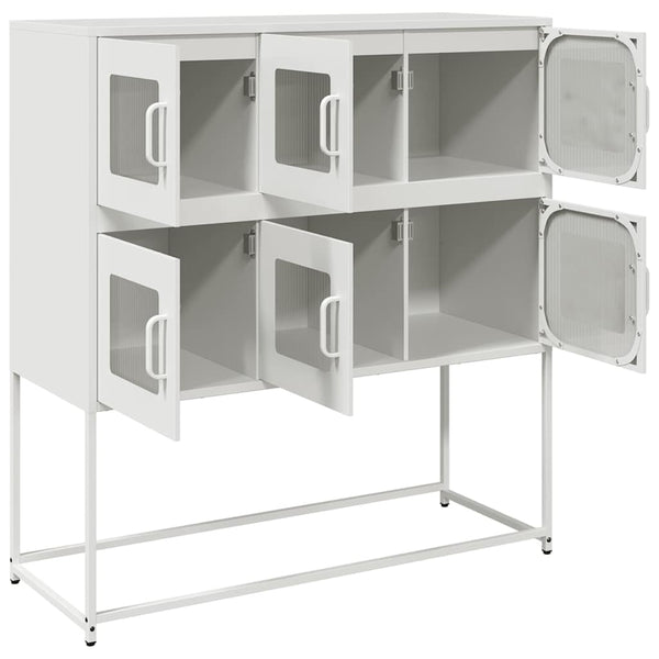 Weißes Sideboard 100,5 cm aus Stahl