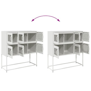 Weißes Sideboard 100,5 cm aus Stahl