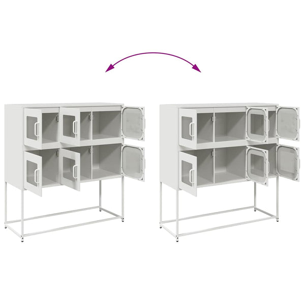 Weißes Sideboard 100,5 cm aus Stahl
