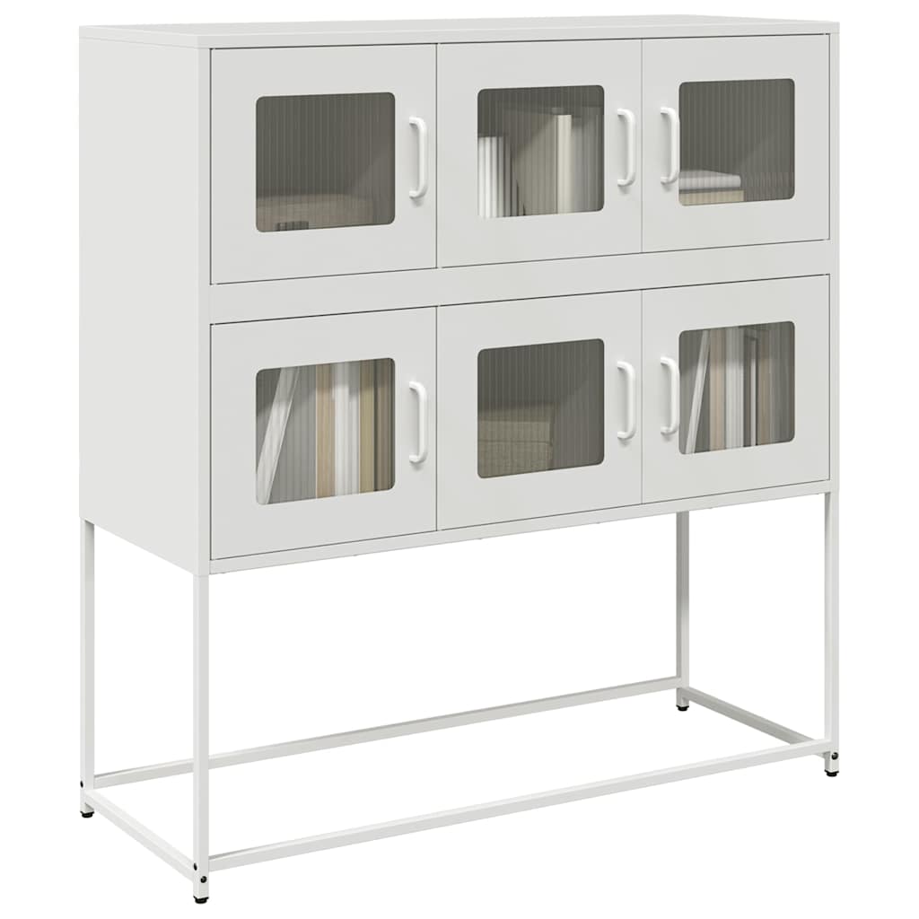 Weißes Sideboard 100,5 cm aus Stahl