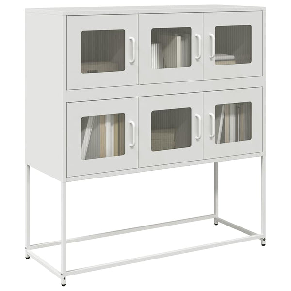 Weißes Sideboard 100,5 cm aus Stahl