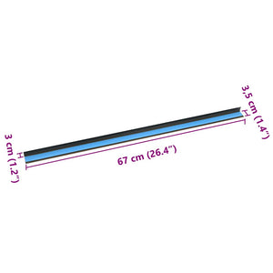 Treppenkantenprofile Braun Aluminium 67cm - 10er Set