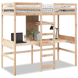 Hochbett 80x200 cm Kiefer Massivholz