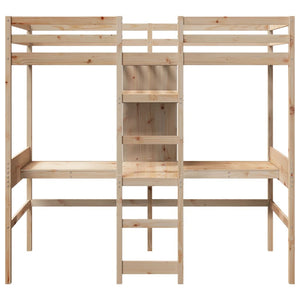 Hochbett 80x200 cm Kiefer Massivholz