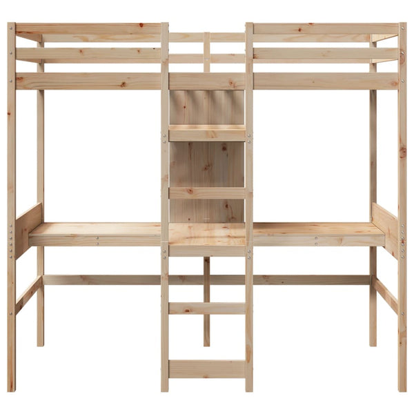 Hochbett 80x200 cm Kiefer Massivholz