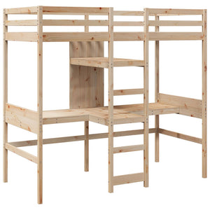 Kiefer Hochbett 75x190 cm ohne Matratze