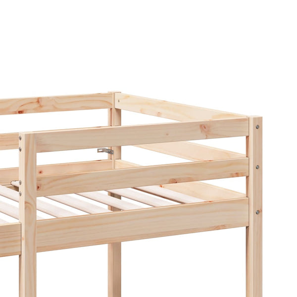 Hochbett mit Schreibtisch Kiefer 90x200 cm
