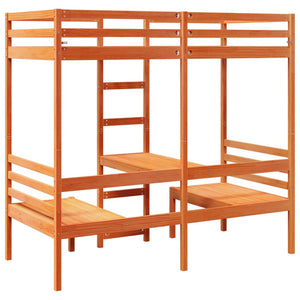 Hochbett mit Schreibtisch & Stühlen 90x200 cm