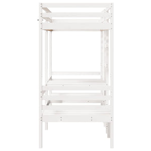 Hochbett mit Schreibtisch Kiefer 90x190 cm
