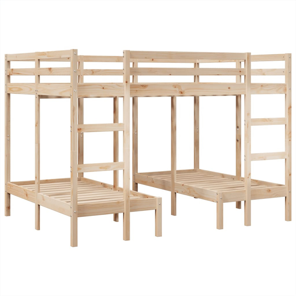 Dreifach-Etagenbett Kiefer 140x200/70x140 cm