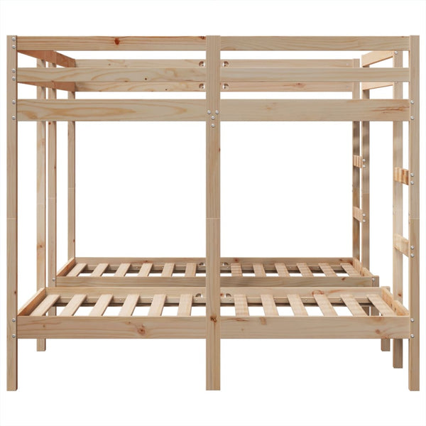 Dreifach-Etagenbett Kiefer Massivholz 160x200 & 80x160 cm