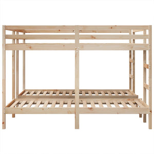 Dreifach Etagenbett Kiefer Massivholz 200x200/80x200 cm