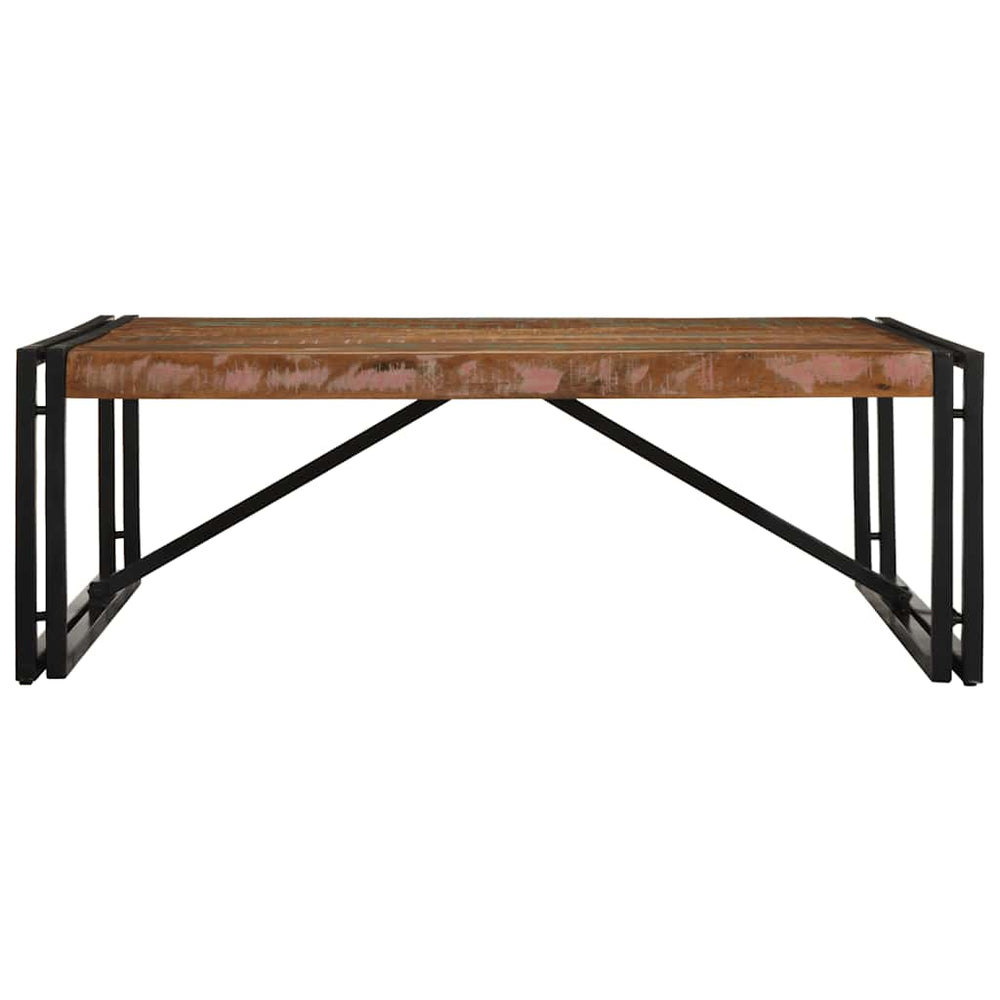 Mehrfarbiger Couchtisch Altholz 100x100 cm