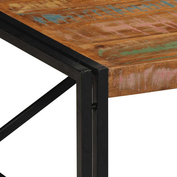Mehrfarbiger Couchtisch Altholz 100x100 cm