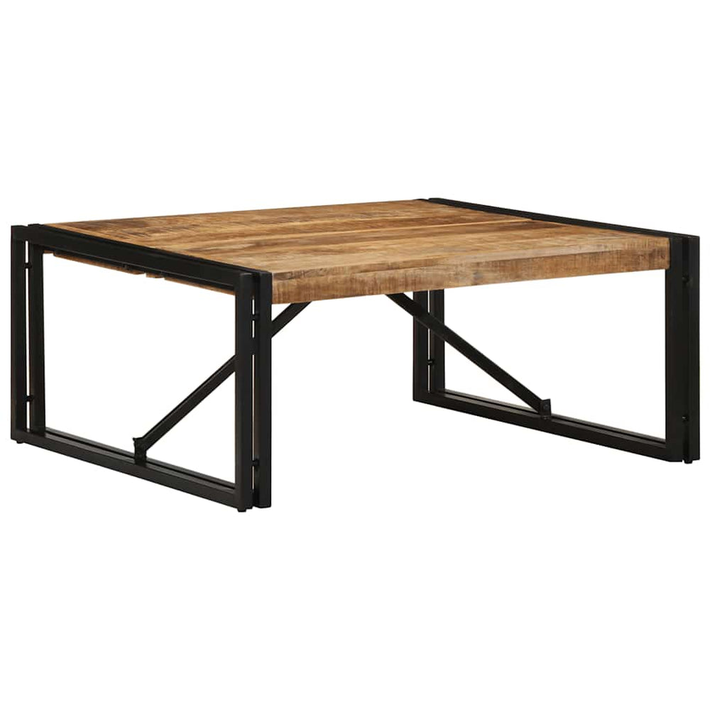 vidaXL Coffee Table 80x80x35 cm Rough Solid Mango Wood