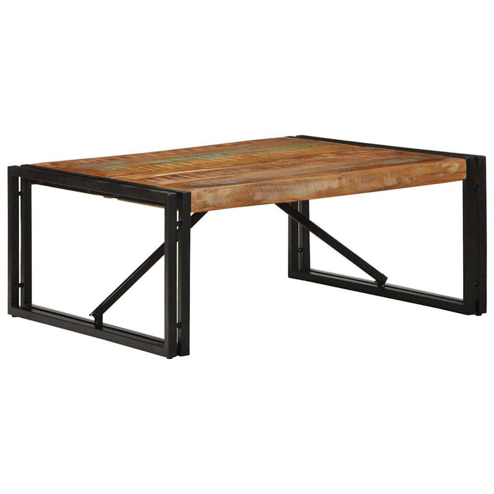 vidaXL Coffee Table Multicolour 80x80x35 cm Reclaimed Solid Wood