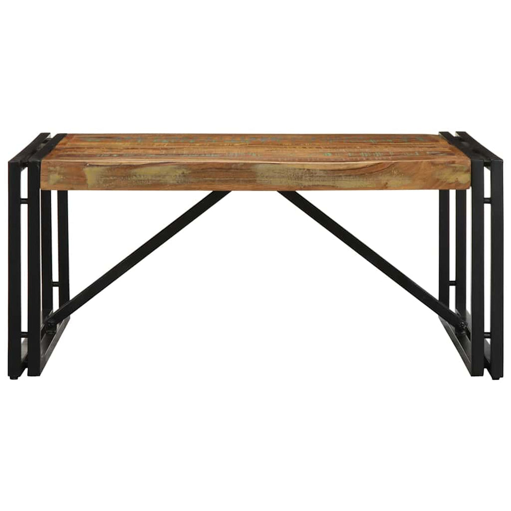 vidaXL Coffee Table Multicolour 80x80x35 cm Reclaimed Solid Wood