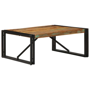 Mehrfarbiger Couchtisch Altholz 80x80 cm
