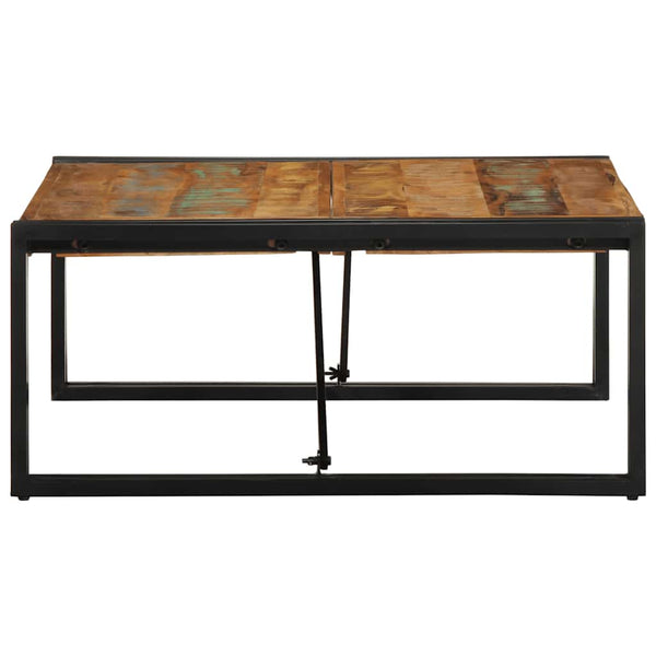 Mehrfarbiger Couchtisch Altholz 80x80 cm