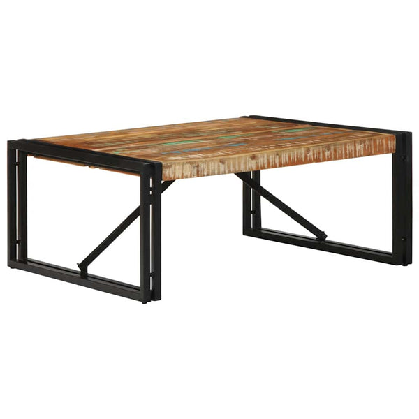 Mehrfarbiger Couchtisch Altholz 80x80 cm
