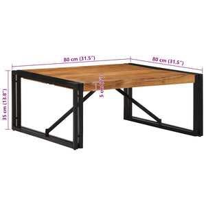 Couchtisch Akazie Massivholz 80x80 cm