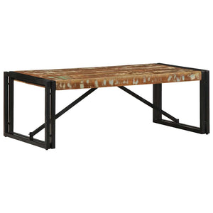 Mehrfarbiger Couchtisch Altholz 100x50 cm