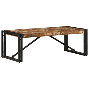 Mehrfarbiger Couchtisch Altholz 100x50 cm
