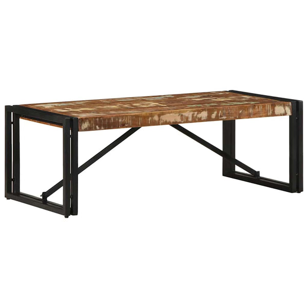 Mehrfarbiger Couchtisch Altholz 100x50 cm