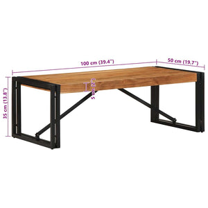 Couchtisch Akazie Massivholz 100x50 cm