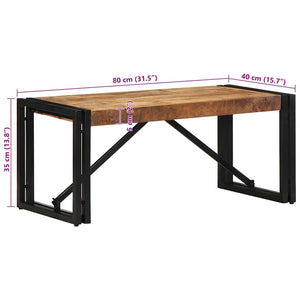Couchtisch Mango Massivholz 80x40 cm