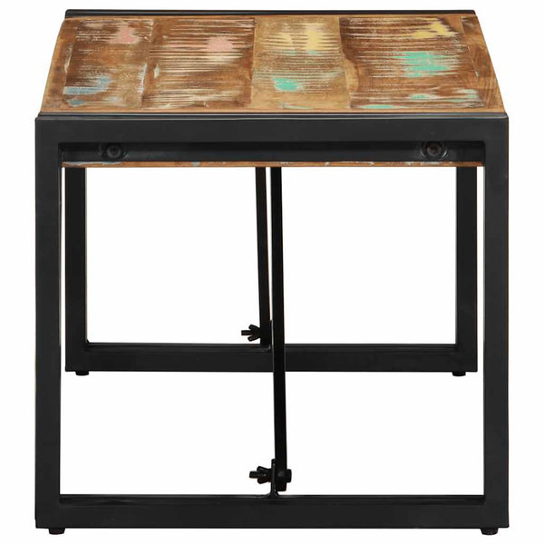 Mehrfarbiger Couchtisch Altholz 80x40 cm