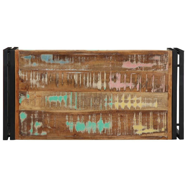 Mehrfarbiger Couchtisch Altholz 80x40 cm