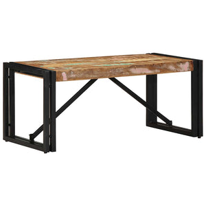 Mehrfarbiger Couchtisch Altholz 80x40 cm