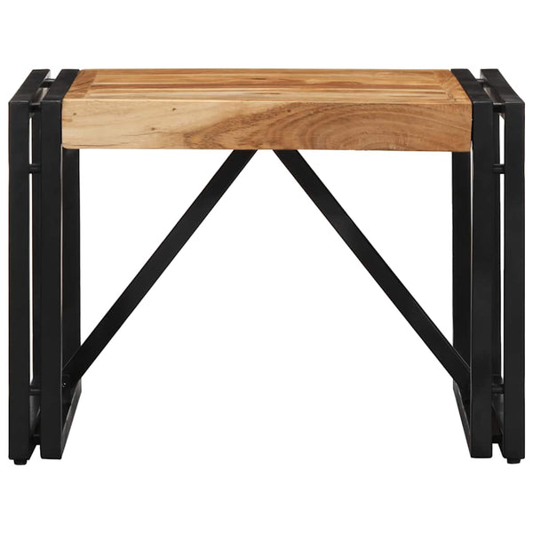 Akazie Couchtisch 50x50 cm Massivholz