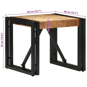 Couchtisch Mango Massivholz 40x40 cm