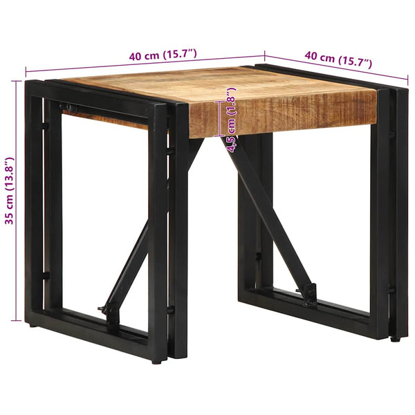 Couchtisch Mango Massivholz 40x40 cm