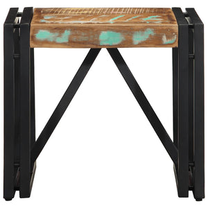 Mehrfarbiger Couchtisch Altholz 40x40 cm