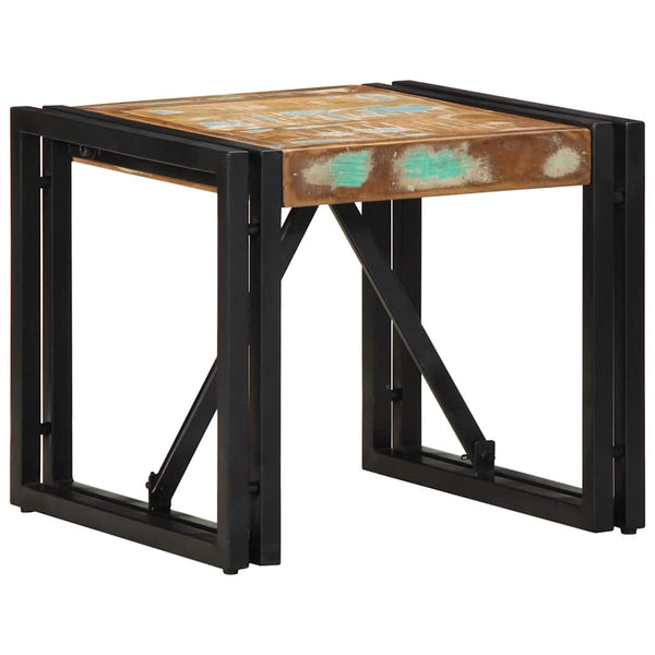 Mehrfarbiger Couchtisch Altholz 40x40 cm