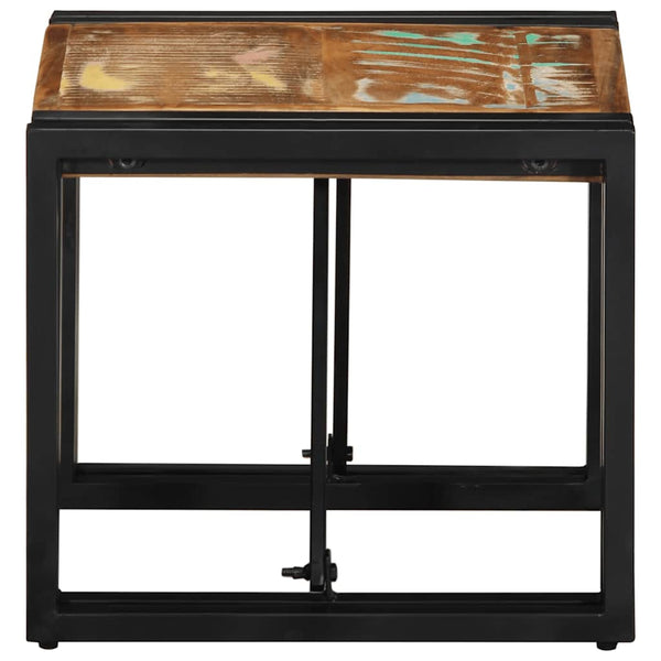 Mehrfarbiger Couchtisch Altholz 40x40 cm