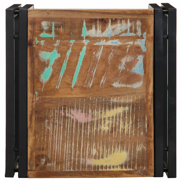 Mehrfarbiger Couchtisch Altholz 40x40 cm
