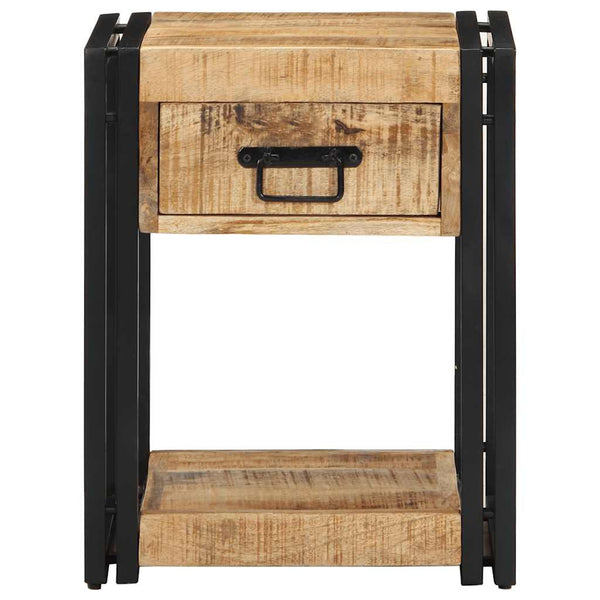 Nachttische 2er Set Mango Massivholz 40x35x50 cm