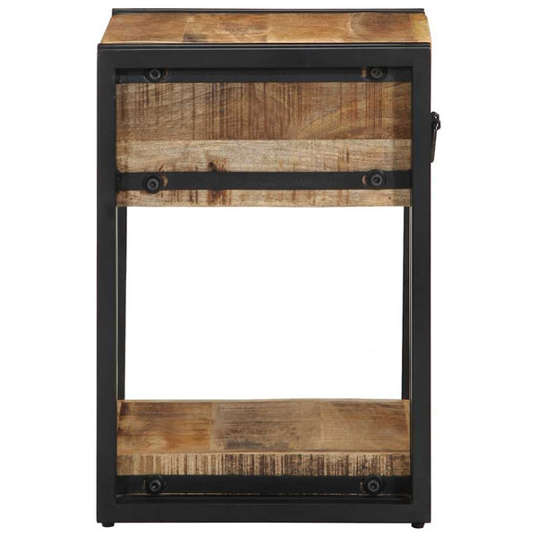 Nachttische 2er Set Mango Massivholz 40x35x50 cm
