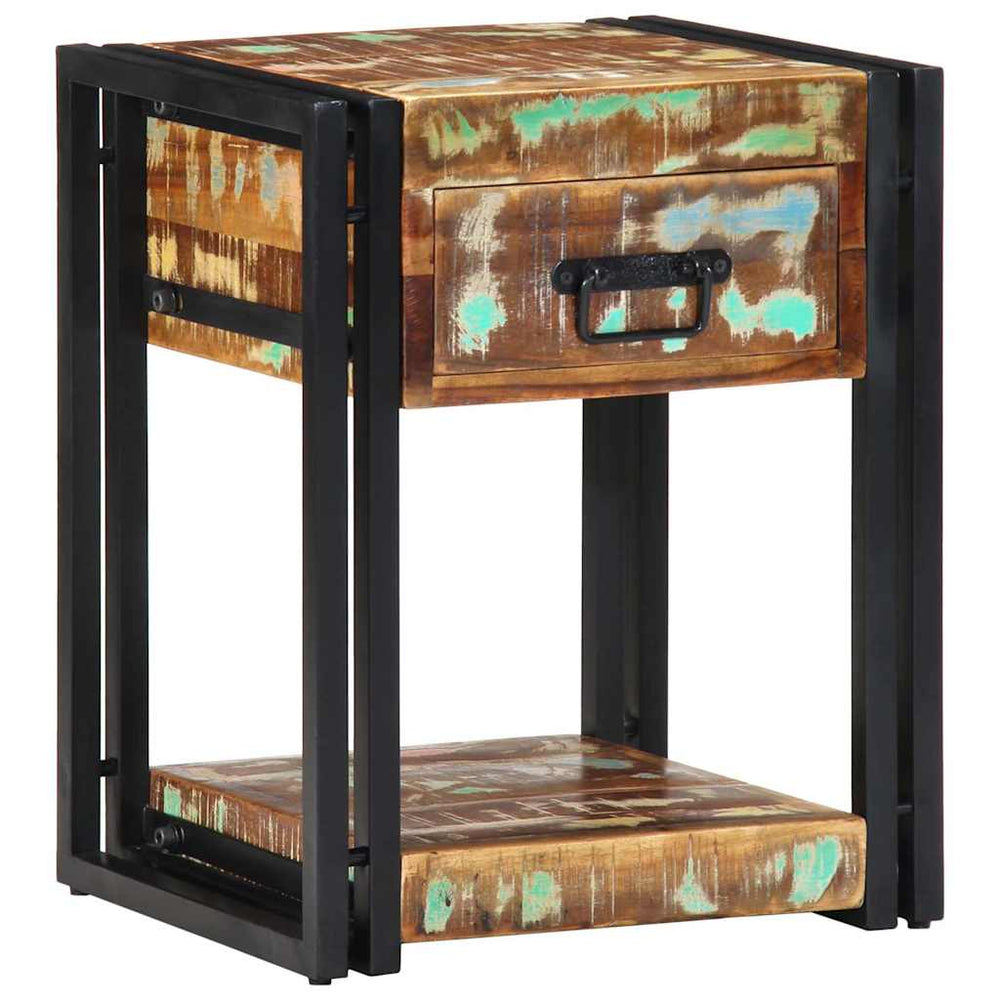 vidaXL Nightstand 40 x 35 x 50 cm Solid Reclaimed Wood