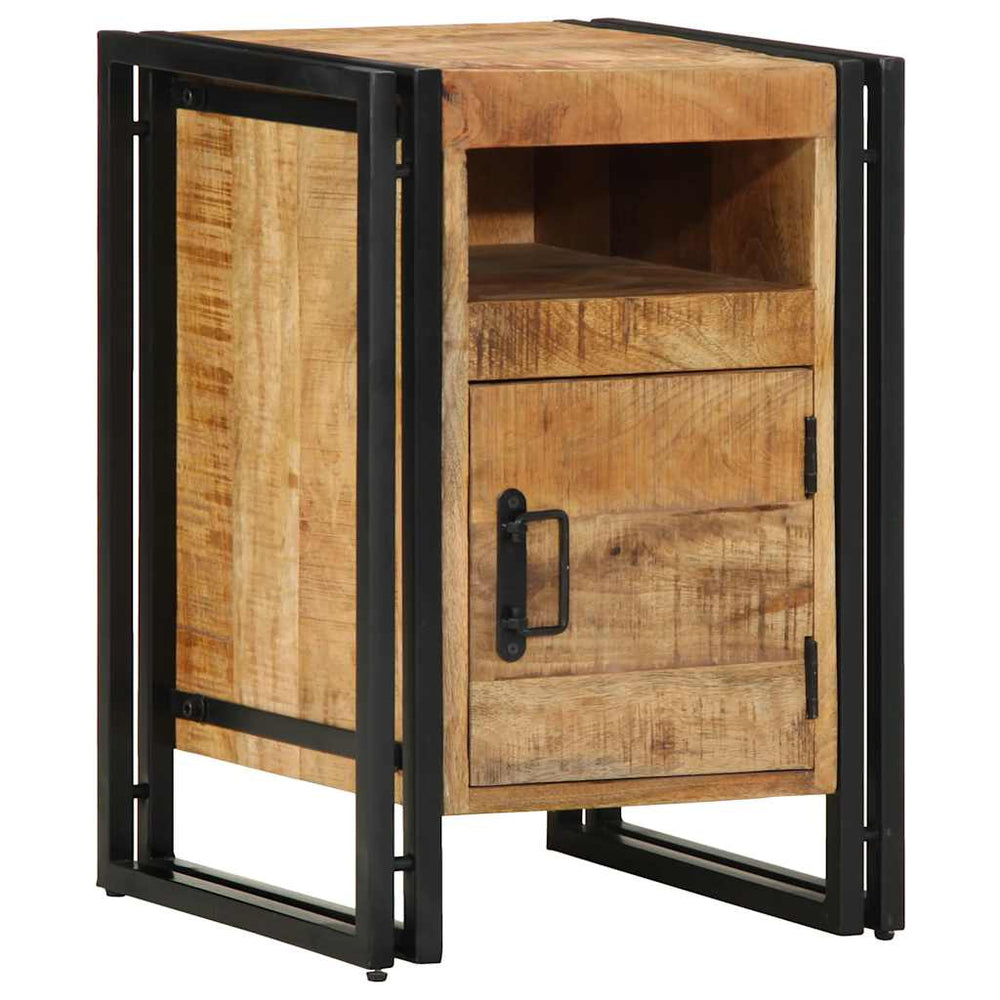 vidaXL Nightstand 40x40x59 cm Rough Solid Mango Wood