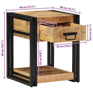 Nachttisch Mango Massivholz 40x40x50 cm
