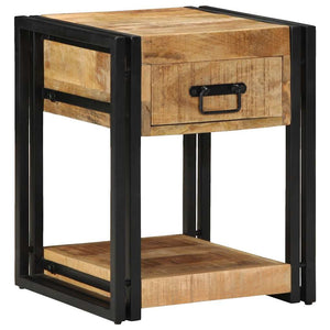Nachttische 2er Set Mango Massivholz 40x40 cm