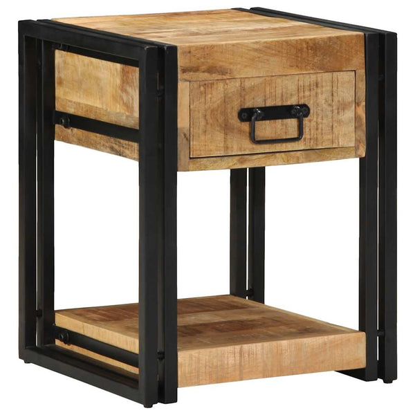 Nachttische 2er Set Mango Massivholz 40x40 cm