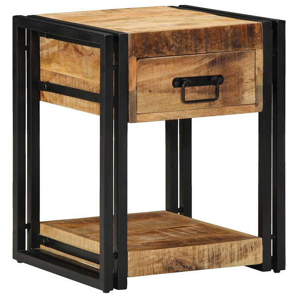 Nachttische 2er Set Mango Massivholz 40x40 cm